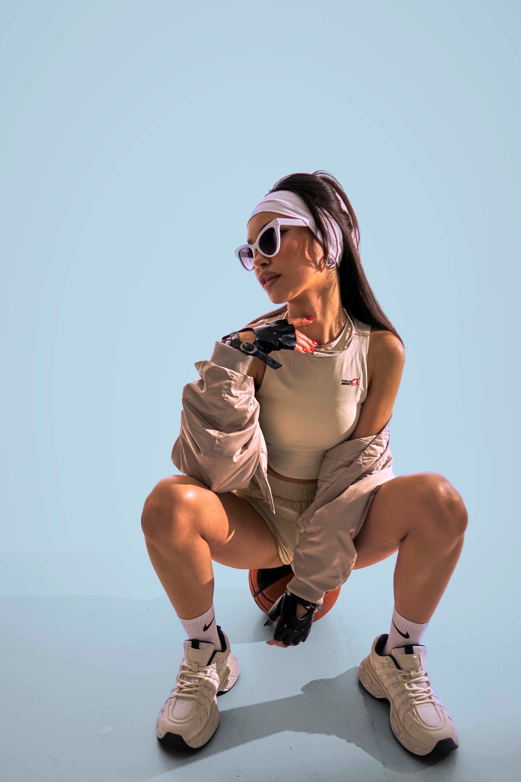 Glacira Beige Shorts
